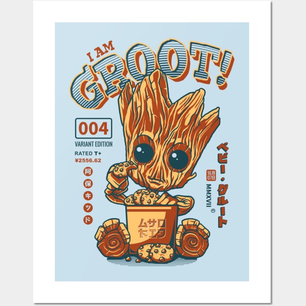 Cute Baby GROOT!! Wall Art by Aho Kid